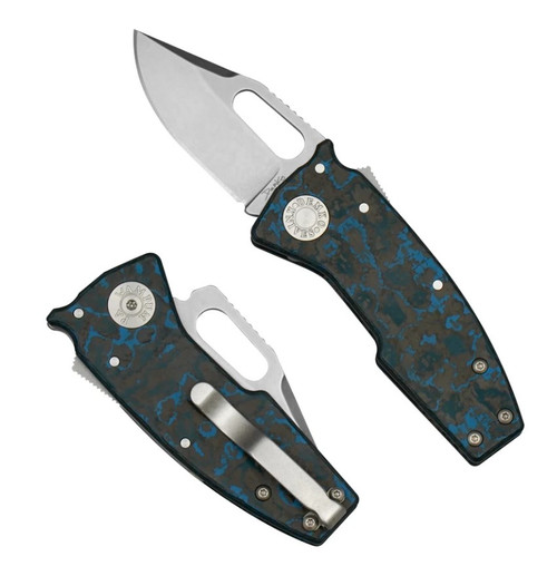 Demko AD2.0 Shark Lock Folding Knife Stonewash 20CV Clip Point/Arctic Storm FatCarbon NANO-20CV-FAT CARBON ARCTIC STORM-CP