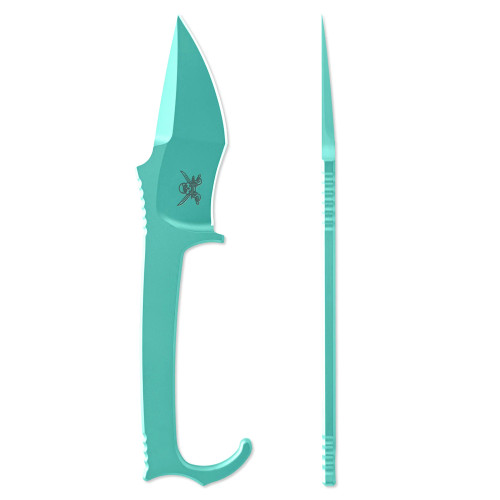 Skallywag Tactical MDV Plus One Fixed Blade Knife Teal D2 SWTMDVTL