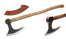Great Bearded Axe Wood Handle Stainless Steel Blade W/Sheath 882496