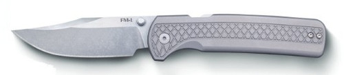 Cold Steel FM-1 Clip Point Titanium Handle Stonewash S35VN Clip Point Blade