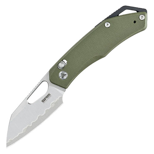 SRM Cub 261M-GP2 Green 2.87in Plain Bead Blasted Wharncliffe 1