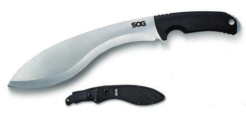 Sog Tellus Machete Black Handle Satin Stainless Steel 10in Blade SOG-17-06-04-43