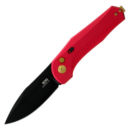 SOG Diverge Automatic Knife PVD D2/Red Aluminum SOG-15-02-02-43