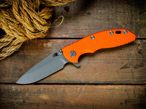 Hinderer 3.25 XM-18 Tri-Way Folding Knife Battle Blue Orange G-10 Handle SW Spear Point Blade