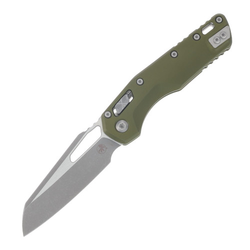 Microtech MSI S/E Folding Knife OD Green Aluminum - Apocalyptic Blade MT21010APOD