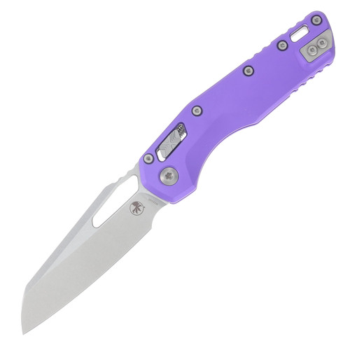 Microtech MSI S/E Folding Knife Purple Aluminum - Stonewash Blade MT21010PU