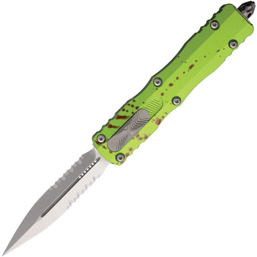 Microtech Dirac Delta OTF Automatic Knife Partially Serrated Stonewash D/E Zombie-Tech