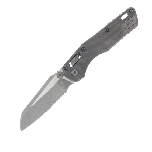 Marfione MSI Mini Crossbar Lock Partially Serrated Apocalyptic M390MK/Apocalyptic Fluted Titanium MT210M11APFLMS1