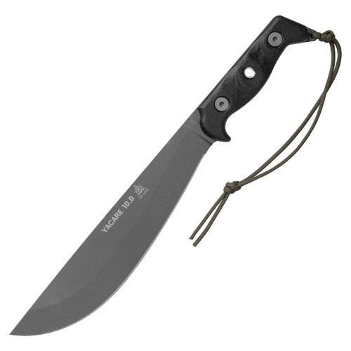 TOPS Yacare Fixed Blade Machete 10.25 Inch 1095 Steel Bushcraft Knife