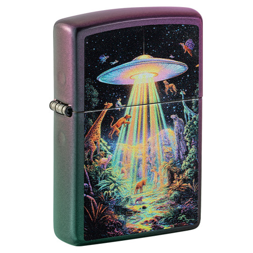 Zippo Alien Abduction Design Iridescent Base ZP46941