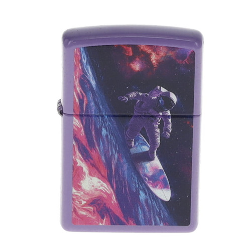 Zippo Surfing Astronaut Design Smoky Lavender Base ZP46999