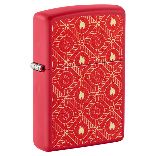 Zippo Flame Pattern Design Red Matte ZP46951