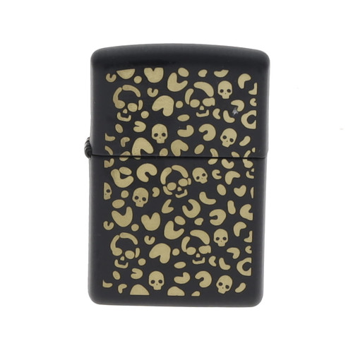 Zippo Skull Leopard Design Black Matte ZP47001