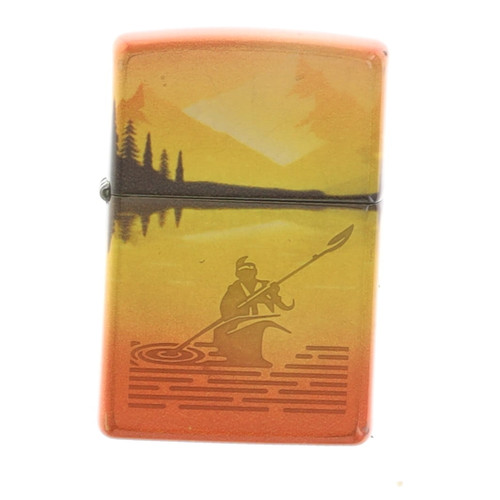 Zippo Lake Fishing 540 Design Tumbled Brass ZP46927