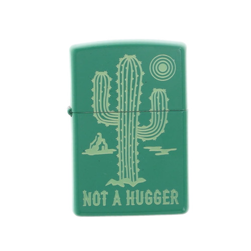 Zippo Not A Hugger Cactus Design Grass Green Matte ZP47150