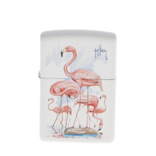 Zippo Guy Harvey Flamingo Scene White Matte ZP47103
