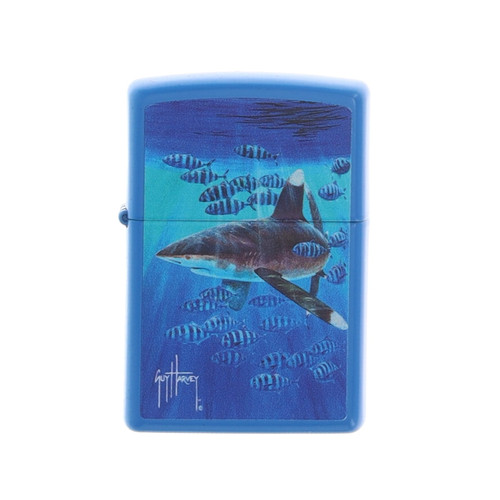 Zippo Guy Harvey Shark Ocean Design Sky Blue Matte ZP47104