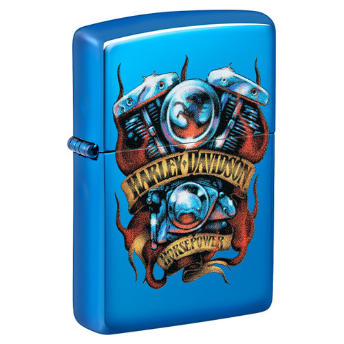 Zippo Harley-Davidson Horsepower High Polish Blue ZP46216