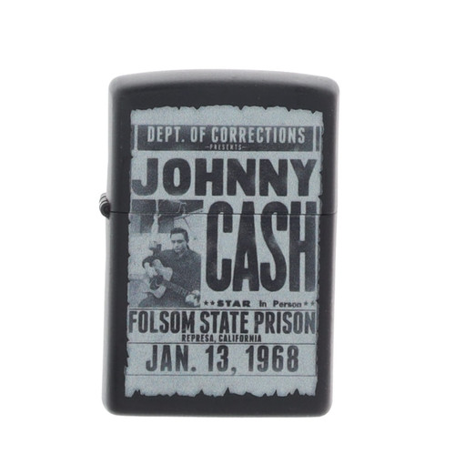 Zippo Johnny Cash Folsom Concert Black Matte ZP46490