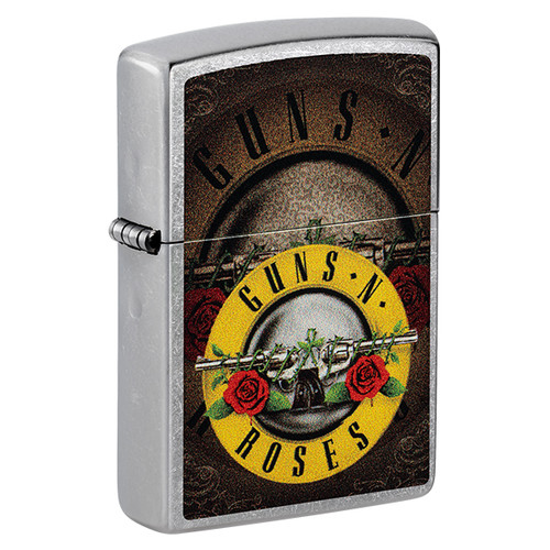 Zippo Guns N Roses Round Logo Lighter Street Chrome ZP47226