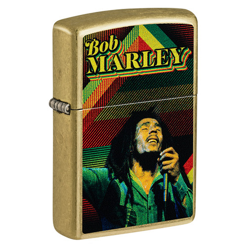 Zippo Bob Marley Singing Image Street Brass ZP47242