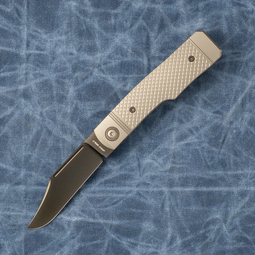 Jack Wolf Gunslinger Jack Framelock Folding Knife DLC/Titanium Cross Hatch