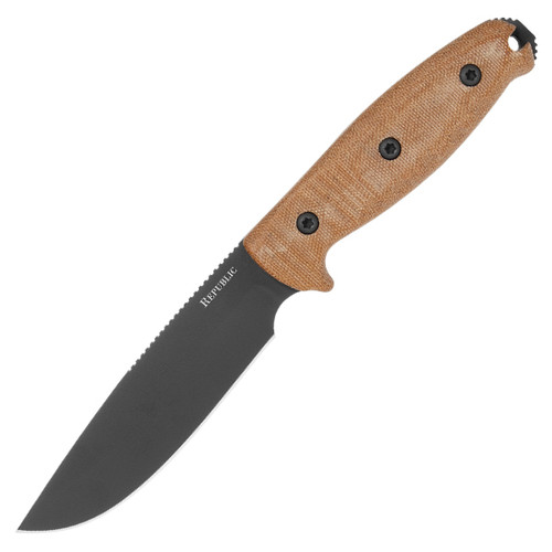 Cold Steel Republic Field Fixed Knife Linen Micarta Handle Black S35VN Blade
