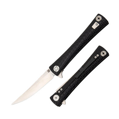 Artisan Cutlery Waistline Folding Knife Black Titanium