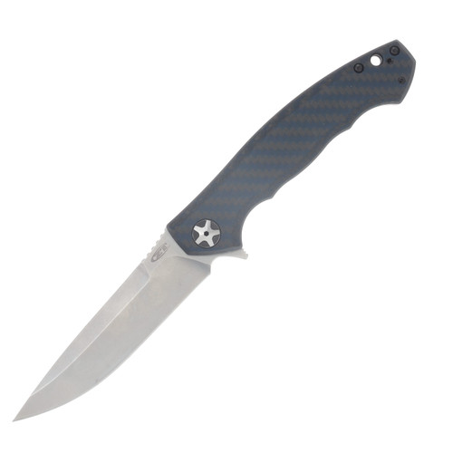 Zero Tolerance 0452 Large Sinkevich Blue Carbon Fiber Handle Stonewash Magnacut Blade ZT0452BLUCF