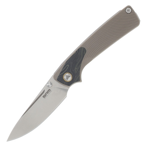 SRM Dome Slip Joint Folding Knife Stonewash/Dark Desert G-10 SRM