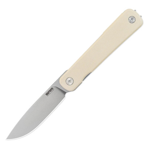 SRM Palfrey Framelock Folding Knife Bead Blast/Ivory G-10