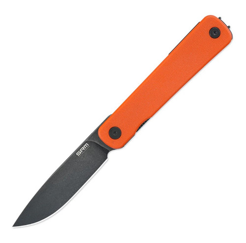 SRM Palfrey Framelock Folding Knife Black Stonewash/Orange G-10 SRM-135L-GJ