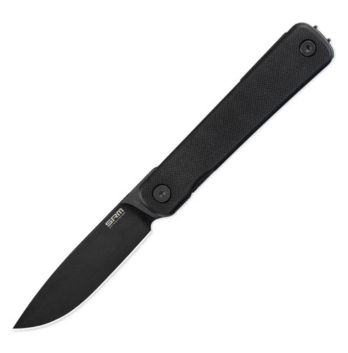 SRM Palfrey Framelock Folding Knife Black Oxide/Black G-10