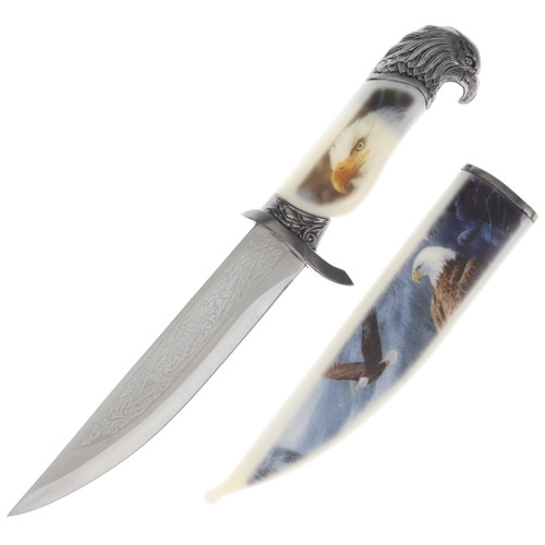 EAGLE WILDLIFE COLLECTION FIXED BLADE 8IN PLAIN STAINLESS DROP POINT