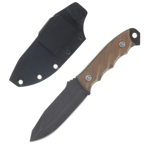 Half Face Blades Disaster Jr Coyote 4in Plain Black Modified Drop Point 1