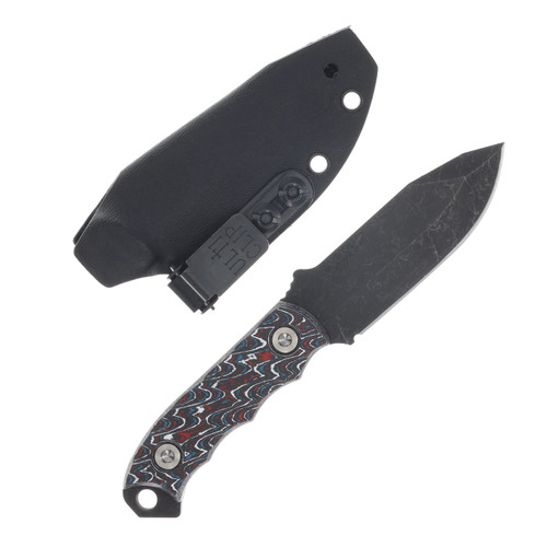 Half Face Blades Disaster Cub Nebula 3.1in Plain Black Modified Drop Point 2