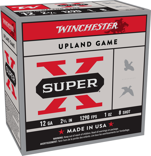 Winchester Super-X Upland 12 GA 2-3/4" #8 25 Rounds 1 oz
