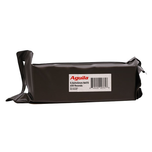 Aguila 5.56mm NATO Rifle Ammunition 5.56mm 55 Grain FMJ 3164 fps 450/ct Battle Pack 1E556155BP