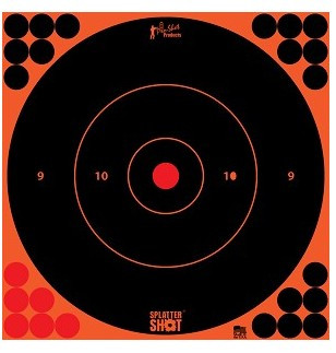 Pro Shot Splatter Shot 12in Orange Bullseye Target 5 Pack 12B-ORANGE-5PK
