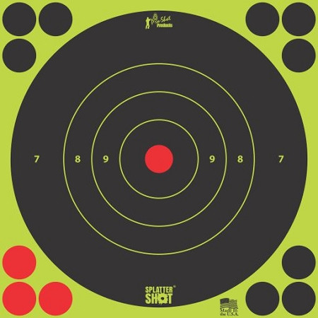 Pro-Shot 6in Splatter Shot Bullseye Green Targets - 12 Pack