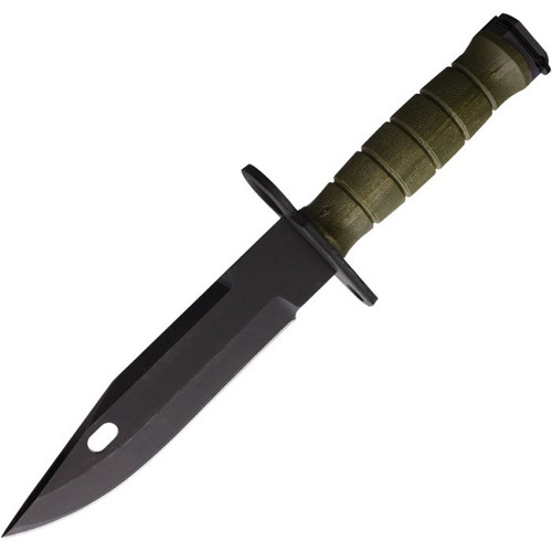 Ontario Knife Co M9 Combat Knife OD Green 7in Plain Black Clip Point ON6221