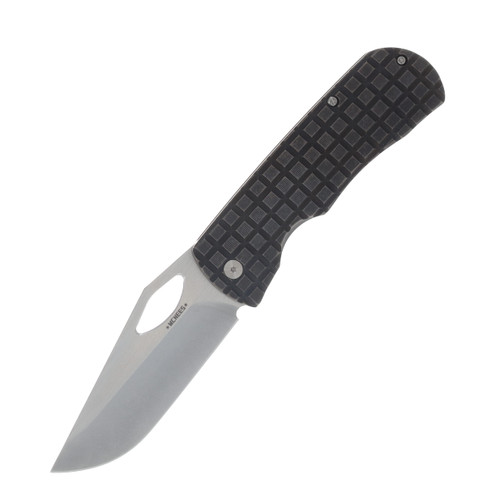 McNees Dixon Folding Knife Stonewash MagnaCut/Frag Antique Titanium with Satin Hardware MCDIXFGANTIQSATHW