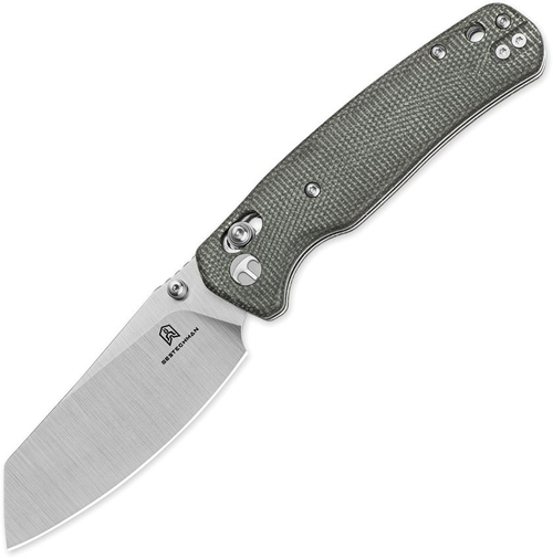 Bestech Knives Cicadas Wing Gray 3.15in Plain Satin Reverse Tanto BMK06M3