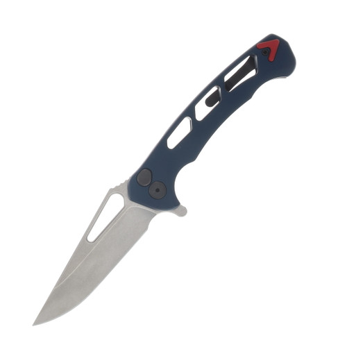 Dead Reckon Integral Vertebrae Navy - Red Anchor 3.42in Plain Stonewash New Sexy Modified Clip Point 1