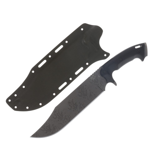 Work Tuff Gear Primal Fixed Blade Knife Apocalyptic K329/Black Gator Grip G-10 with OD Green Kydex Sheath AB-K329