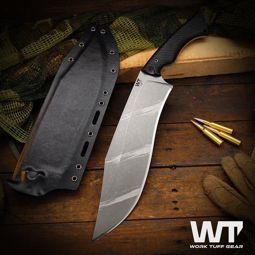 Work Tuff Gear Night Hunter Gen 2 Fixed Blade Knife Tiger Stripe K329/Black G-10