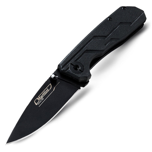 Marttiini B440 Linerlock Folding Knife Black G-10 Handle 3.15in Black Blade MN970110
