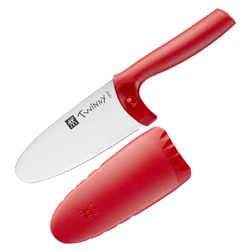 Henckels Twinny Kids Chefs Knife Red 4in Plain Satin Chefs