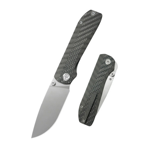 KB Knives Zephyr Linerlock Folding Knife Flamed TI W/ Carbon Fiber Inlay BB M390 KUB431B