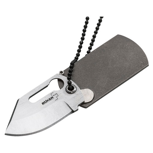 Boker Plus Dog Tag Knife Satin 440C/Gray Titanium BKBO210